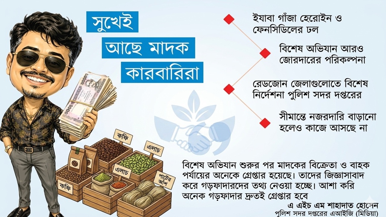 ১৬২ পয়েন্টে ১৬০০ গডফাদার: কার ইশারায় ঢুকছে মাদক?